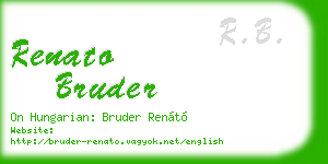 renato bruder business card